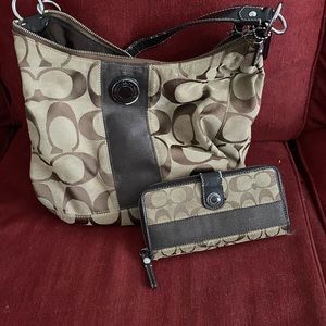 Matching coach bag and wallet